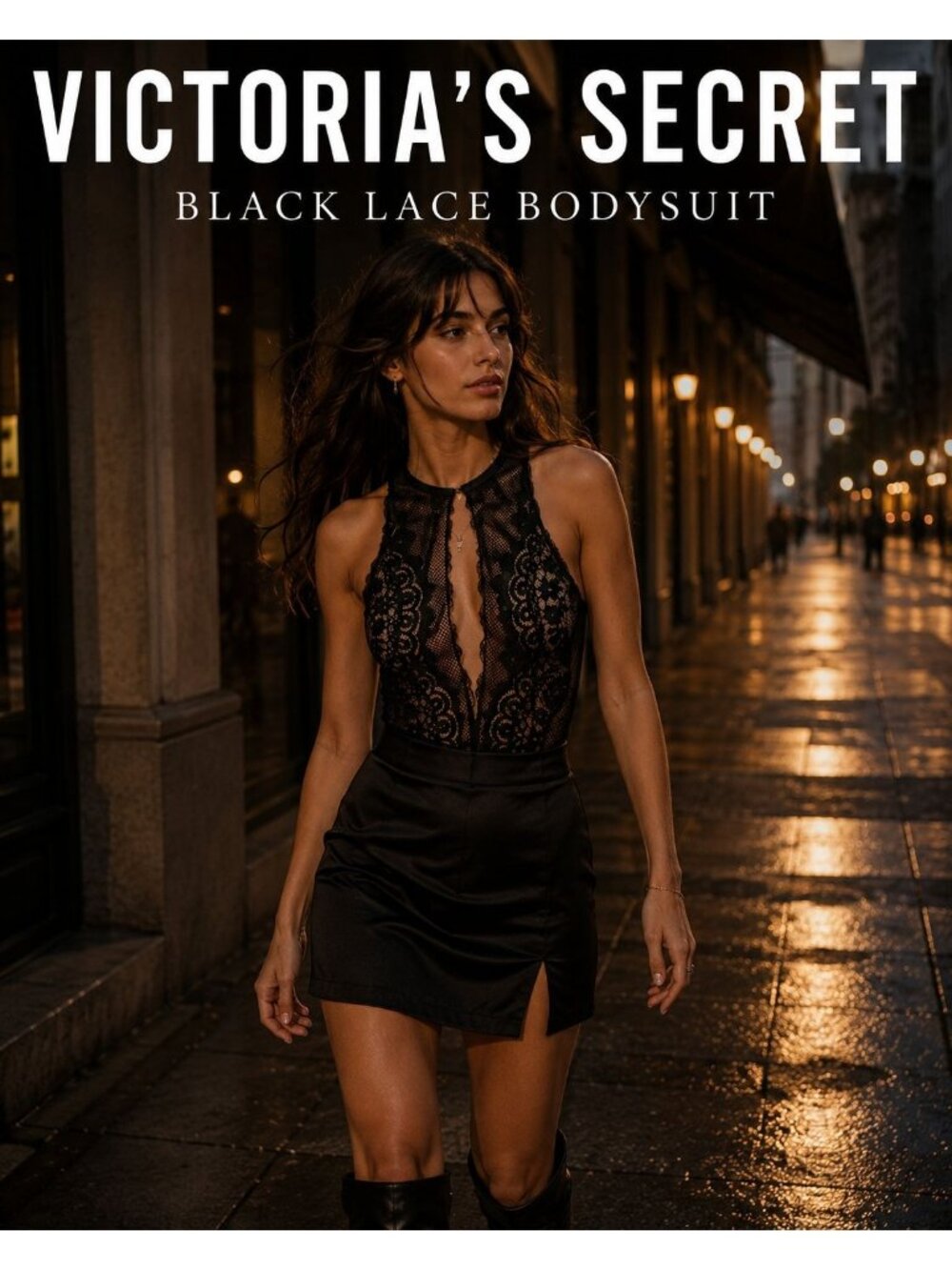 Victoria’s Secret Fishnet & Lace Plunge Teddy Bodysuit Black Sz Small Romantic